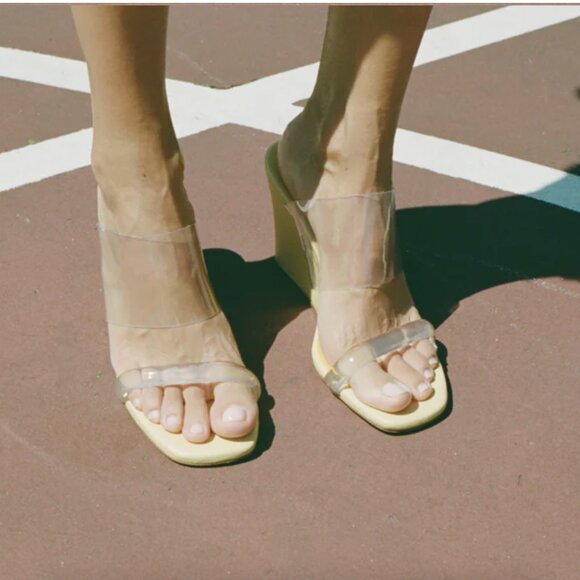 MARYAM NASSIR ZADEH OLYMPIA WEDGE, MOUSSE Sz. 39.5 (8.5/9) w/ Box and Dust Bag - Picture 2 of 6